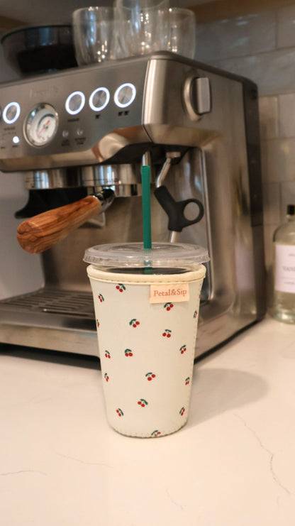 Iced Coffee Sleeve (Vintage Cherry)