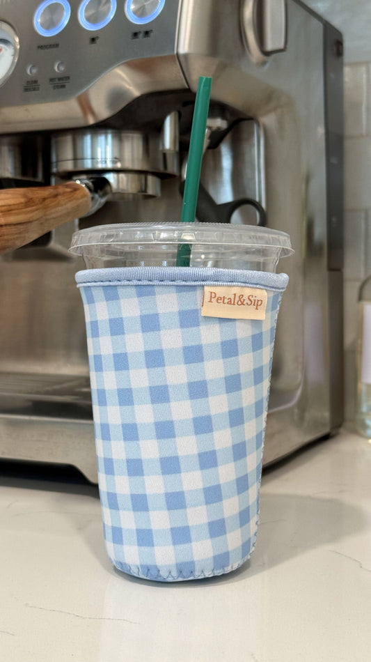 Iced Coffee Sleeve (Cottage Gingham)