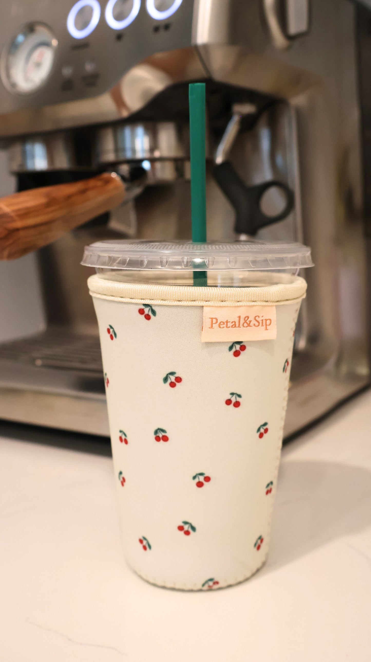Iced Coffee Sleeve (Vintage Cherry)