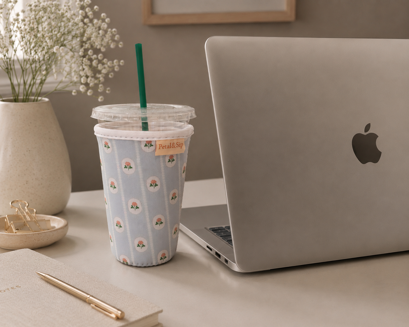 Iced Coffee Sleeve (Heirloom Floral)