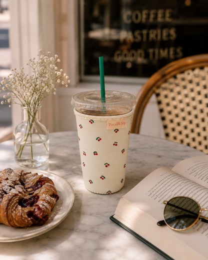 Iced Coffee Sleeve (Vintage Cherry)